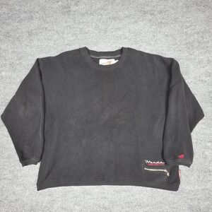 Vintage Honda Racing Sweatshirt Men's XL Black Embroidered Zip Pocket Made USA